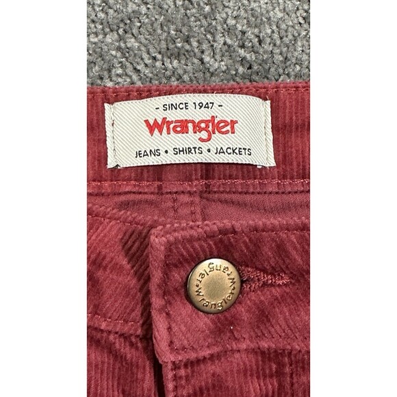 Wrangler Womens Corduroy Pants Size 8 Brick Red High Rise Bold Boot Cut - Picture 5 of 8
